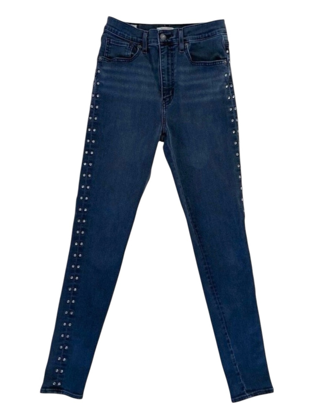 Levis Mile high super skinny black jeans premium denim crystal embellish skinny